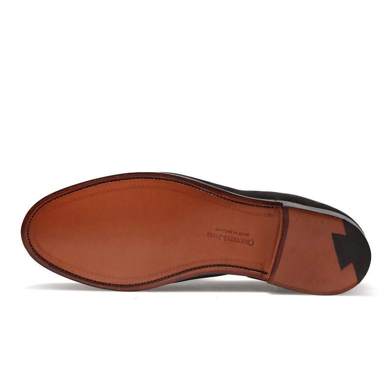 クロケット&ジョーンズ メンズ ドレスシューズ ボストン スエードローファー 英国製 Crockett&Jones 8363s　10