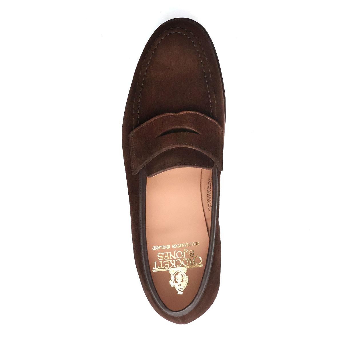 クロケット&ジョーンズ メンズ ドレスシューズ ボストン スエードローファー 英国製 Crockett&Jones 8363s　16