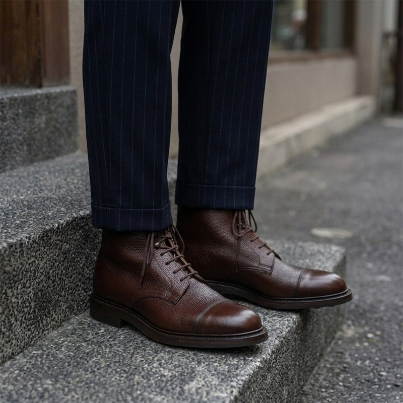 クロケット&ジョーンズ メンズ ドレスシューズ コニストン レースアップブーツ 英国製 Crockett&Jones 8637　着用 3