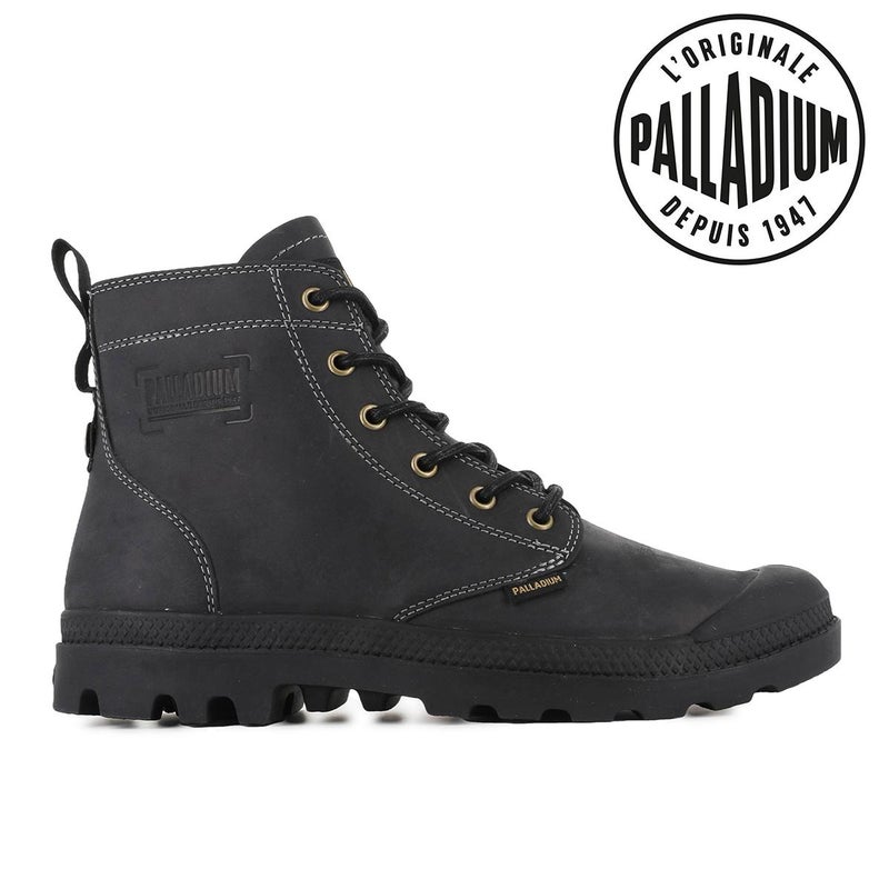 パラディウム メンズ カジュアルシューズ ブラック ブラウン パンパジップLTHレガシー PALLADIUM 79502 1