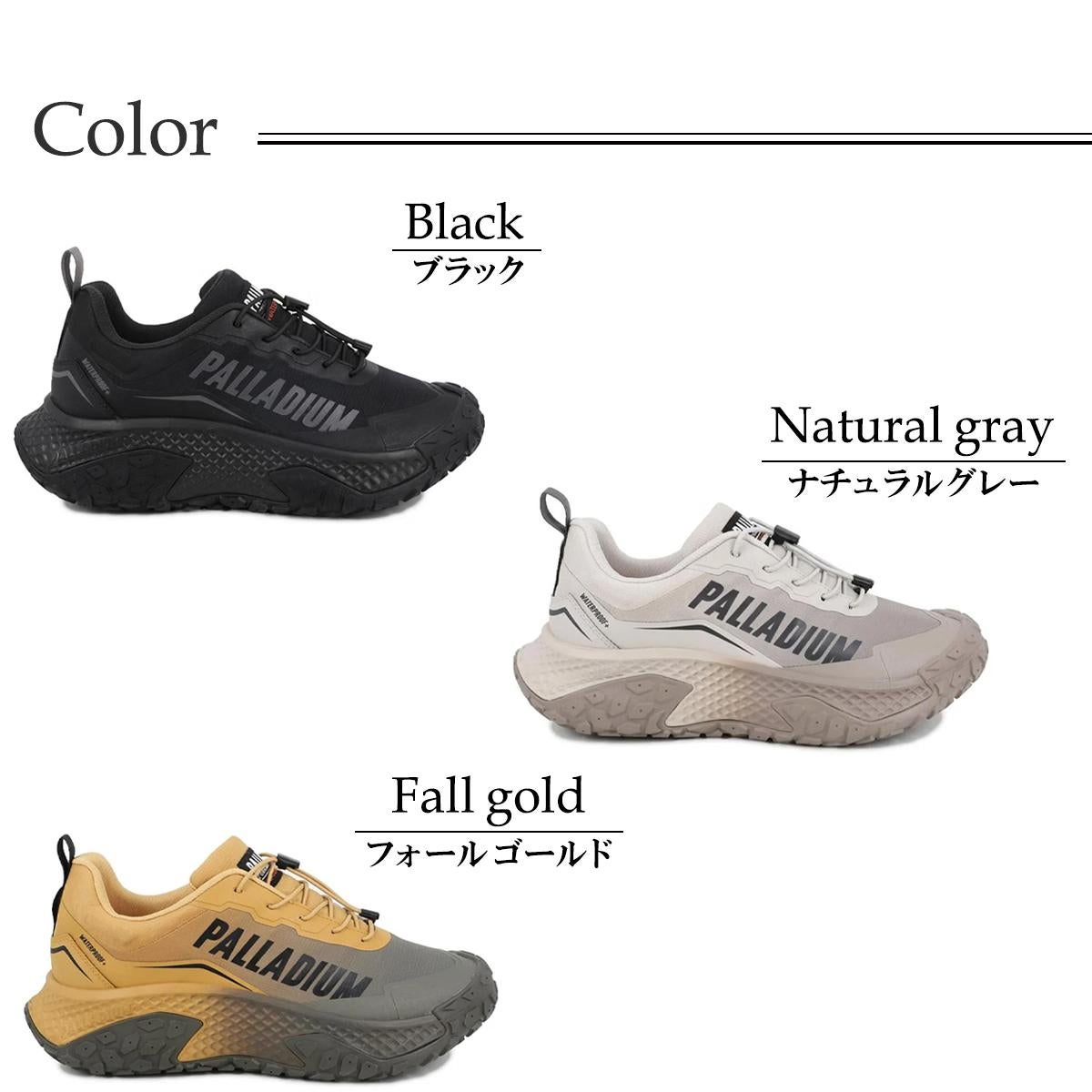 パラディウム メンズ カジュアルシューズ ブラック グレー オフバウンドカバー WP+ PALLADIUM 79579 4