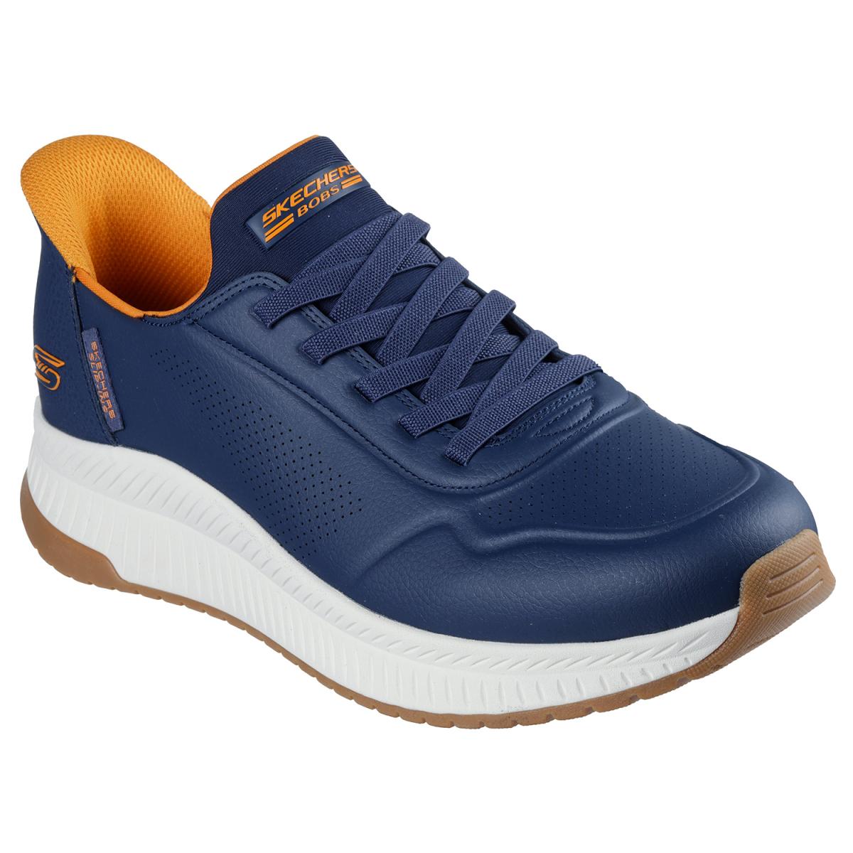スケッチャーズ メンズ スニーカー ボブススクワッド4ダイレクトステップ ブラック ネイビー ホワイト SKECHERS 118424 10