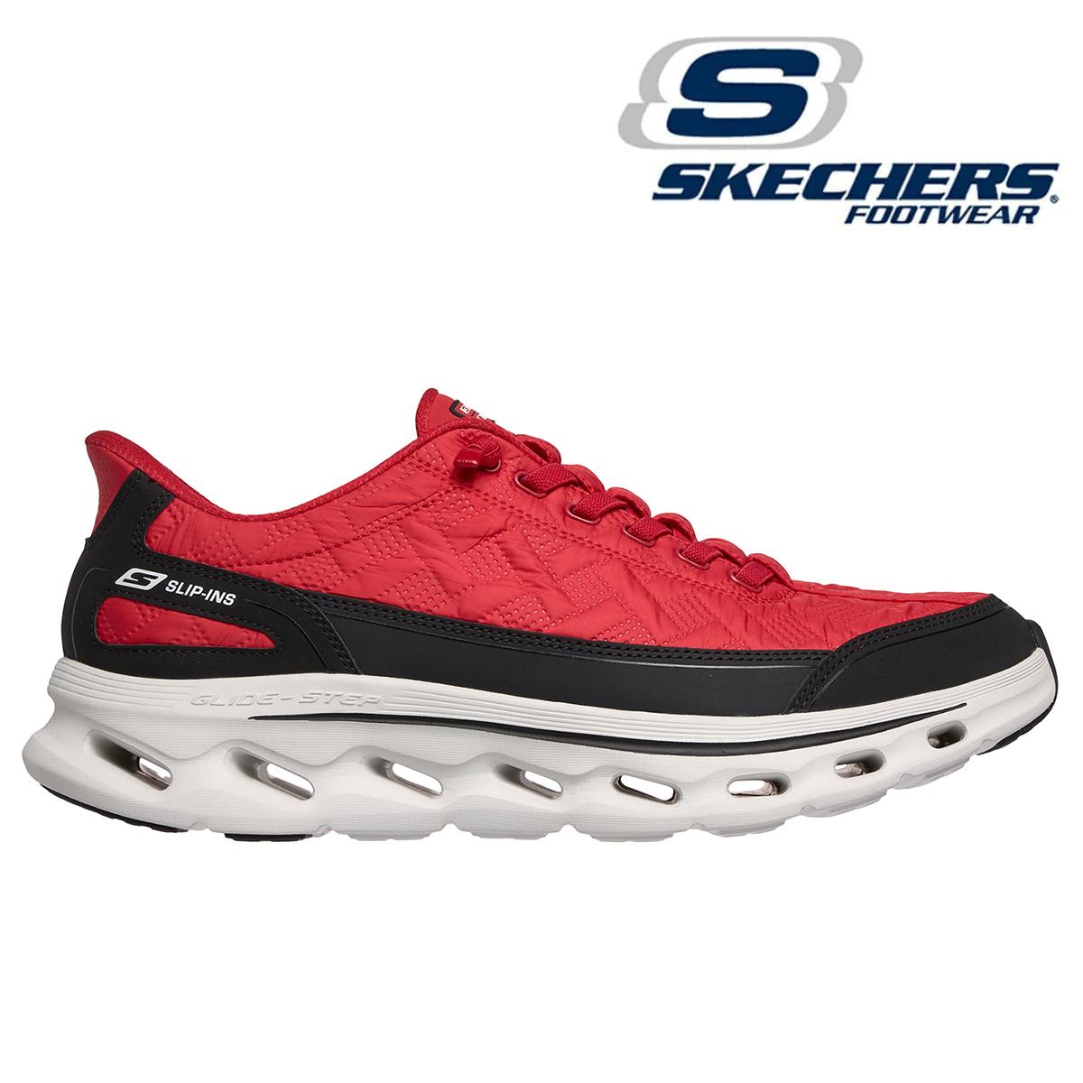 スケッチャーズ メンズ スニーカー ゴーウォークグライドステップ2.0 ブラック レッド ベージュ SKECHERS 217035 2