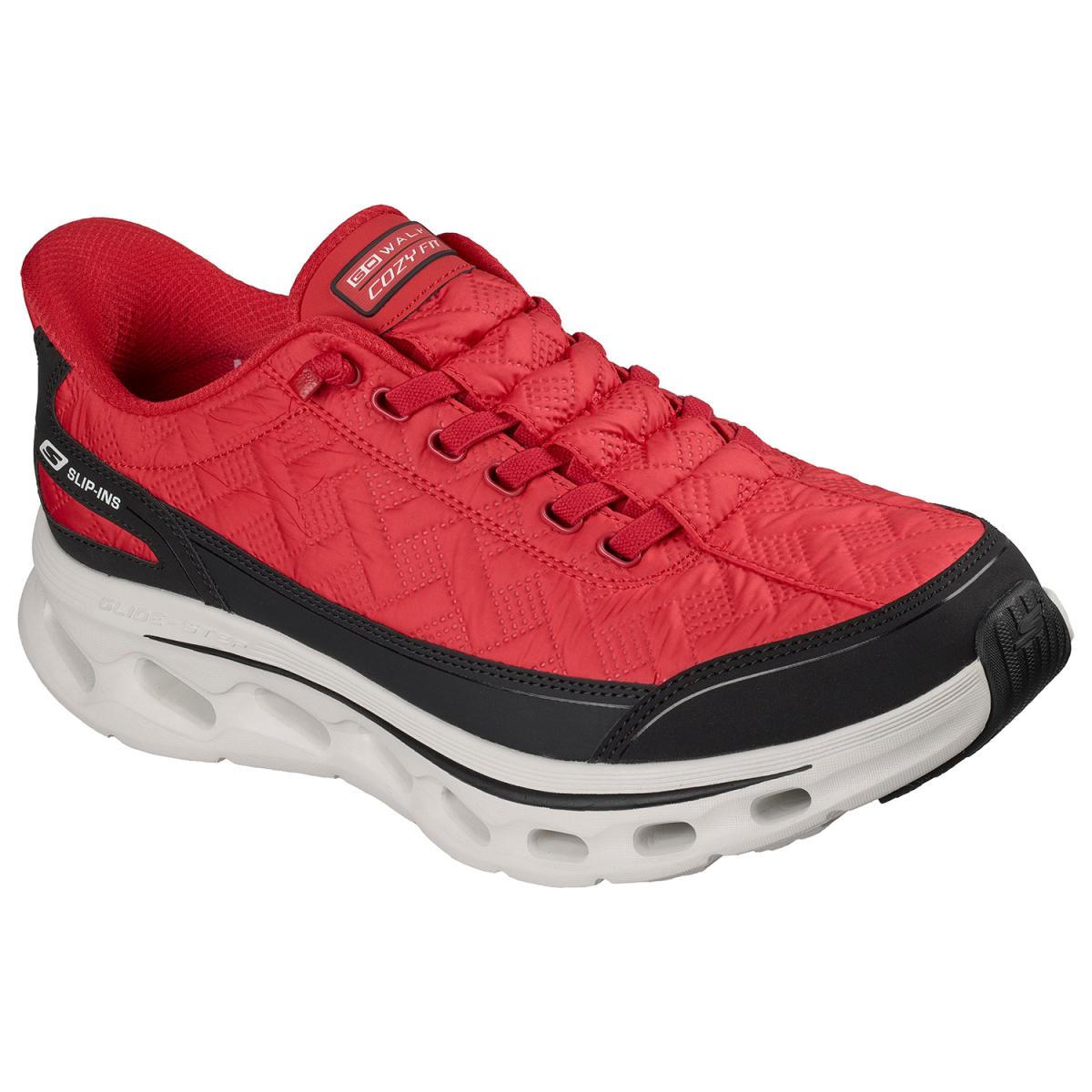 スケッチャーズ メンズ スニーカー ゴーウォークグライドステップ2.0 ブラック レッド ベージュ SKECHERS 217035 9