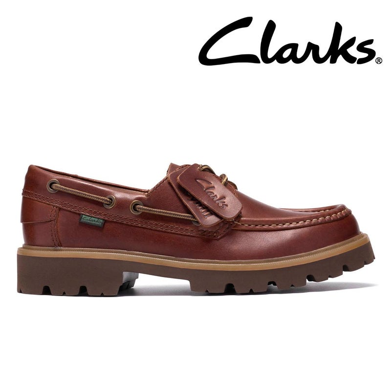 クラークス メンズ カジュアルシューズ クレイヒルボート ブラウン ベージュ Clarks cleyhill-b　1