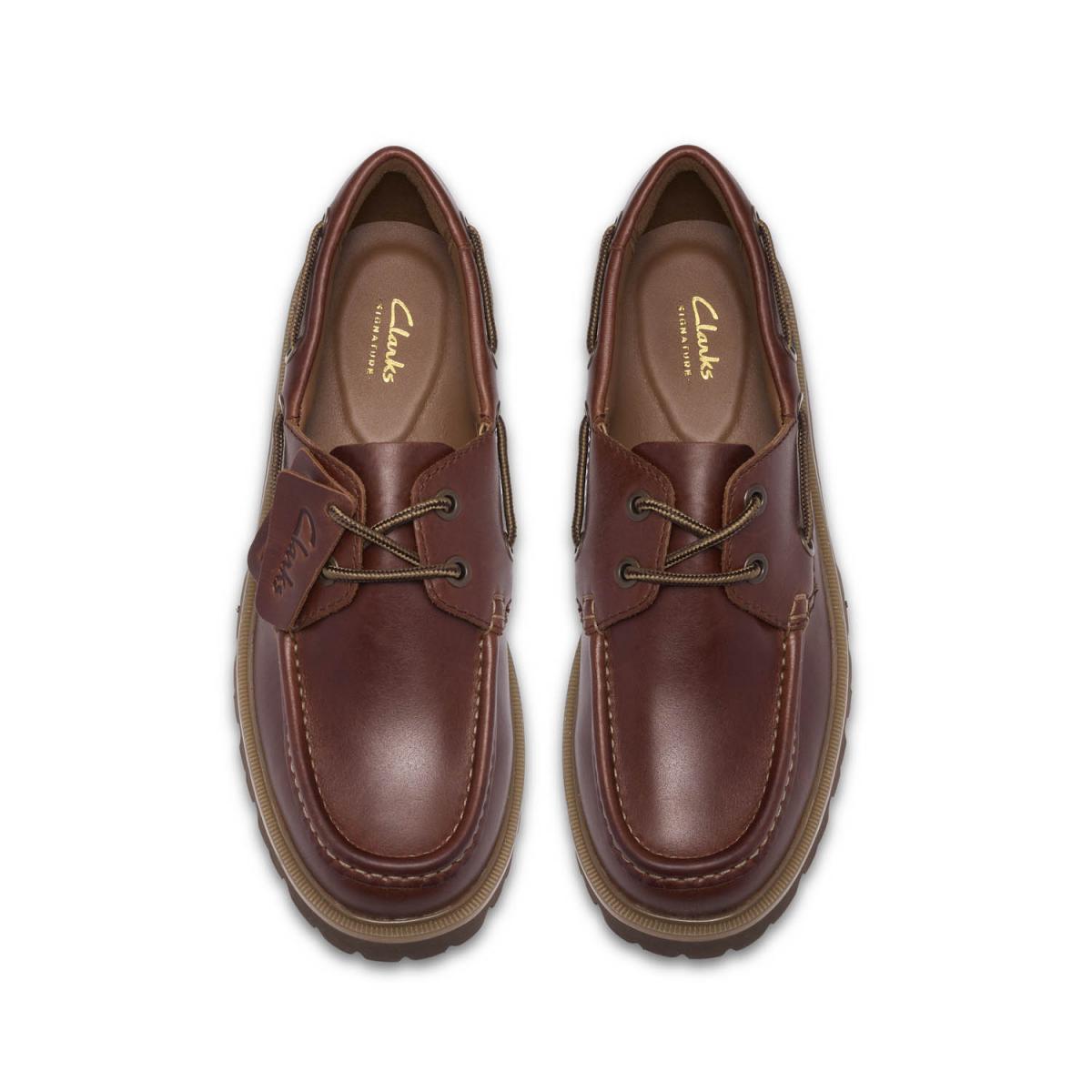 クラークス メンズ カジュアルシューズ クレイヒルボート ブラウン ベージュ Clarks cleyhill-b 7
