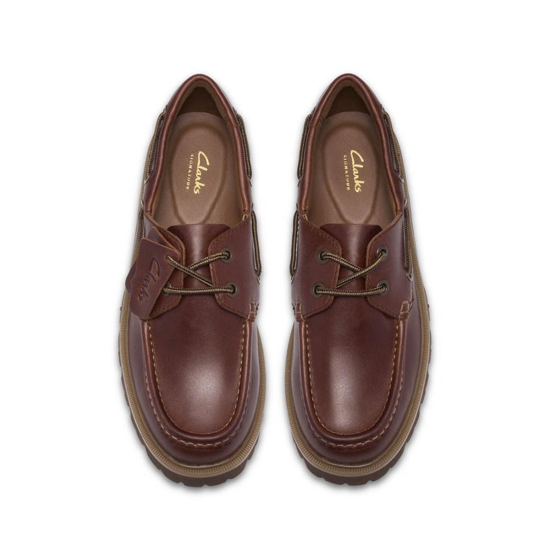 クラークス メンズ カジュアルシューズ クレイヒルボート ブラウン ベージュ Clarks cleyhill-b 7