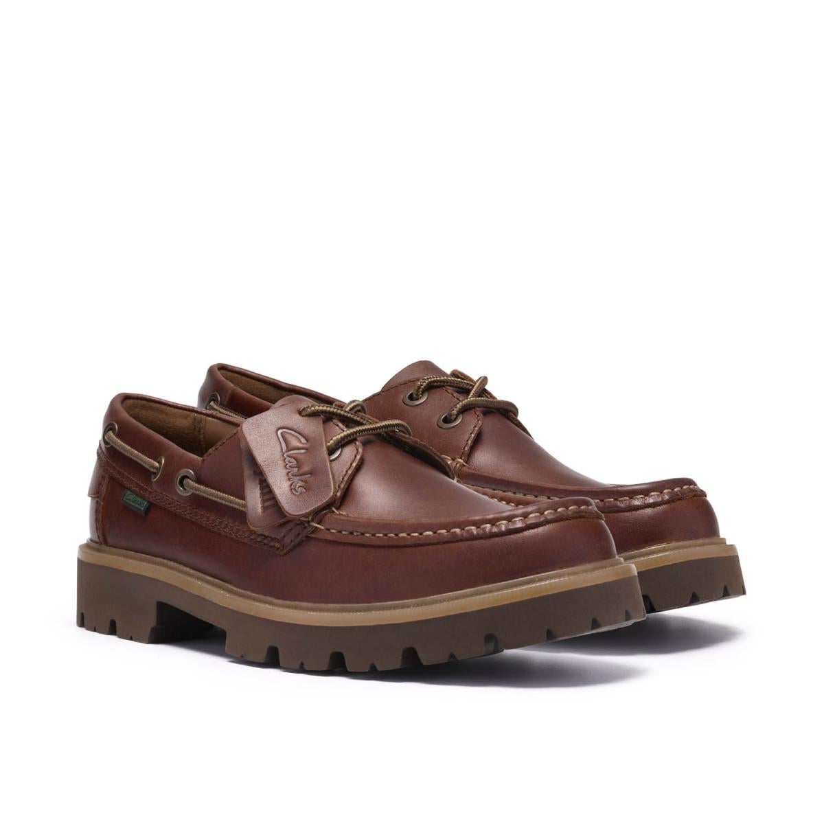 クラークス メンズ カジュアルシューズ クレイヒルボート ブラウン ベージュ Clarks cleyhill-b 9