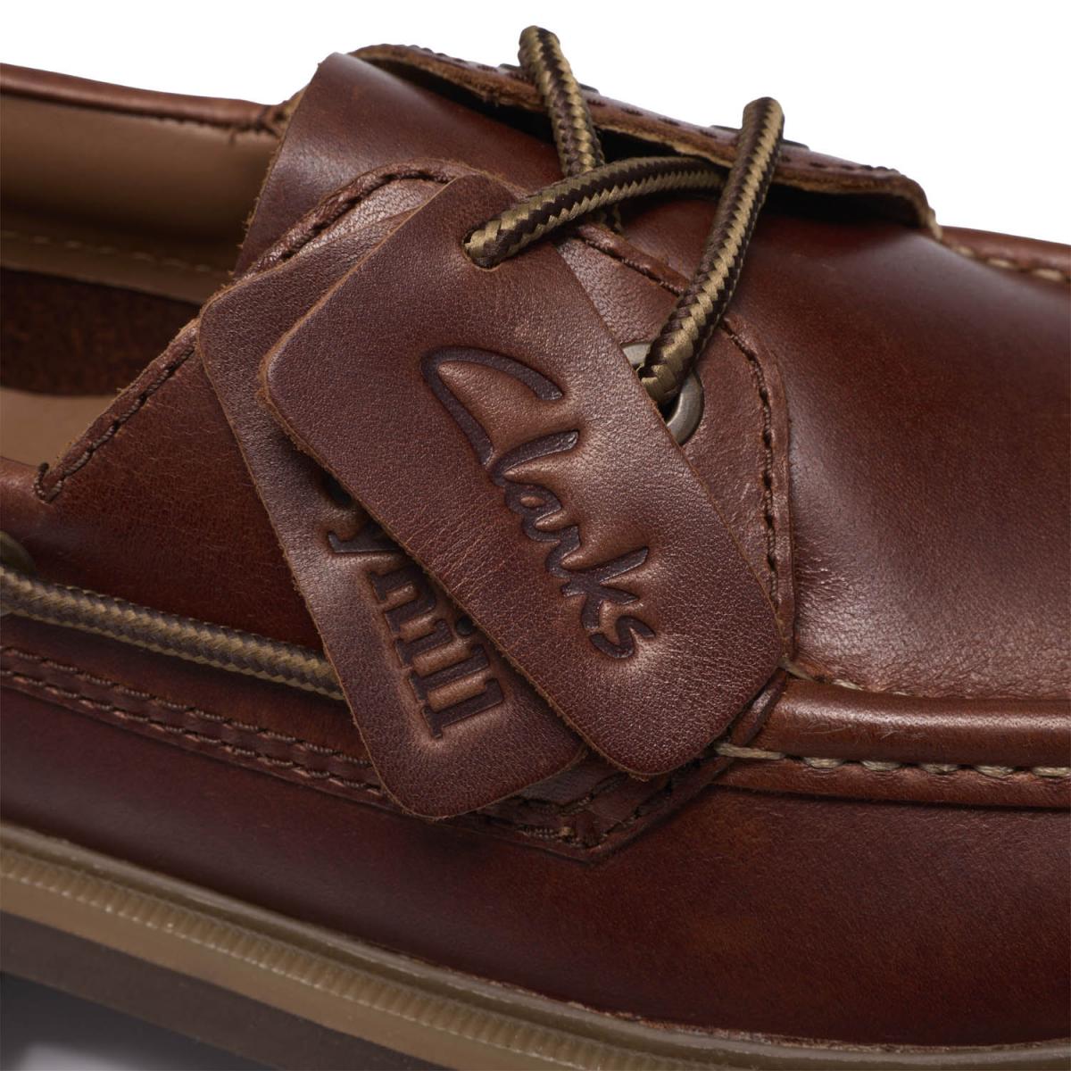クラークス メンズ カジュアルシューズ クレイヒルボート ブラウン ベージュ Clarks cleyhill-b 10