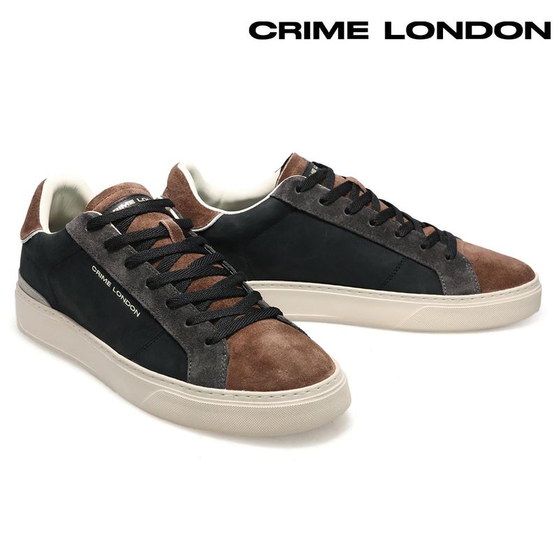 クライムロンドン メンズ スニーカー ブレード ブラックスエード イタリア製 CRIME LONDON 10703aa9-68　