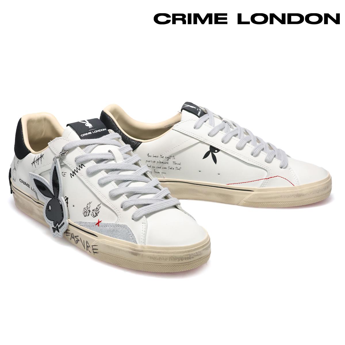 クライムロンドン メンズ スニーカー ディコンストラクテッド プレイボーイ イタリア製 CRIME LONDON 77052aa9-10　