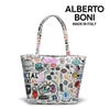 アルベルトボニー バッグ トートバッグ ベージュ ブラック ホワイト イタリア製 ALBERTO BONI alb-9931 1