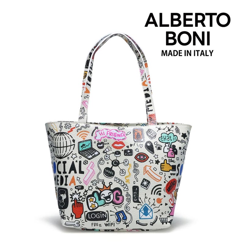 アルベルトボニー バッグ トートバッグ ベージュ ブラック ホワイト イタリア製 ALBERTO BONI alb-9931 1