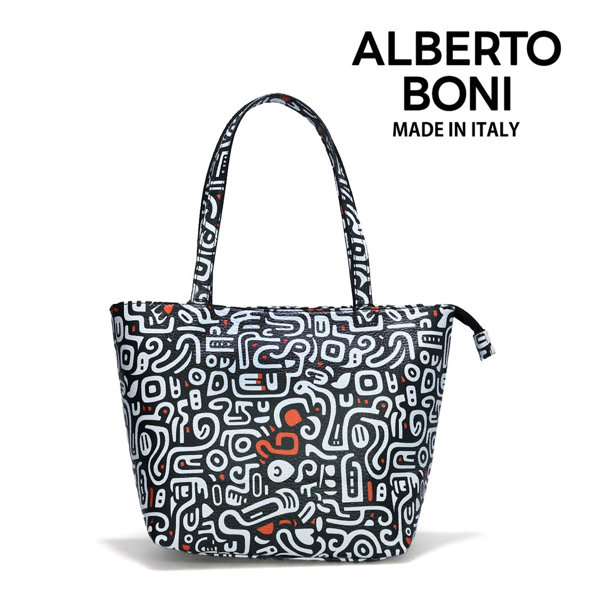 アルベルトボニー バッグ トートバッグ ベージュ ブラック ホワイト イタリア製 ALBERTO BONI alb-9931 2