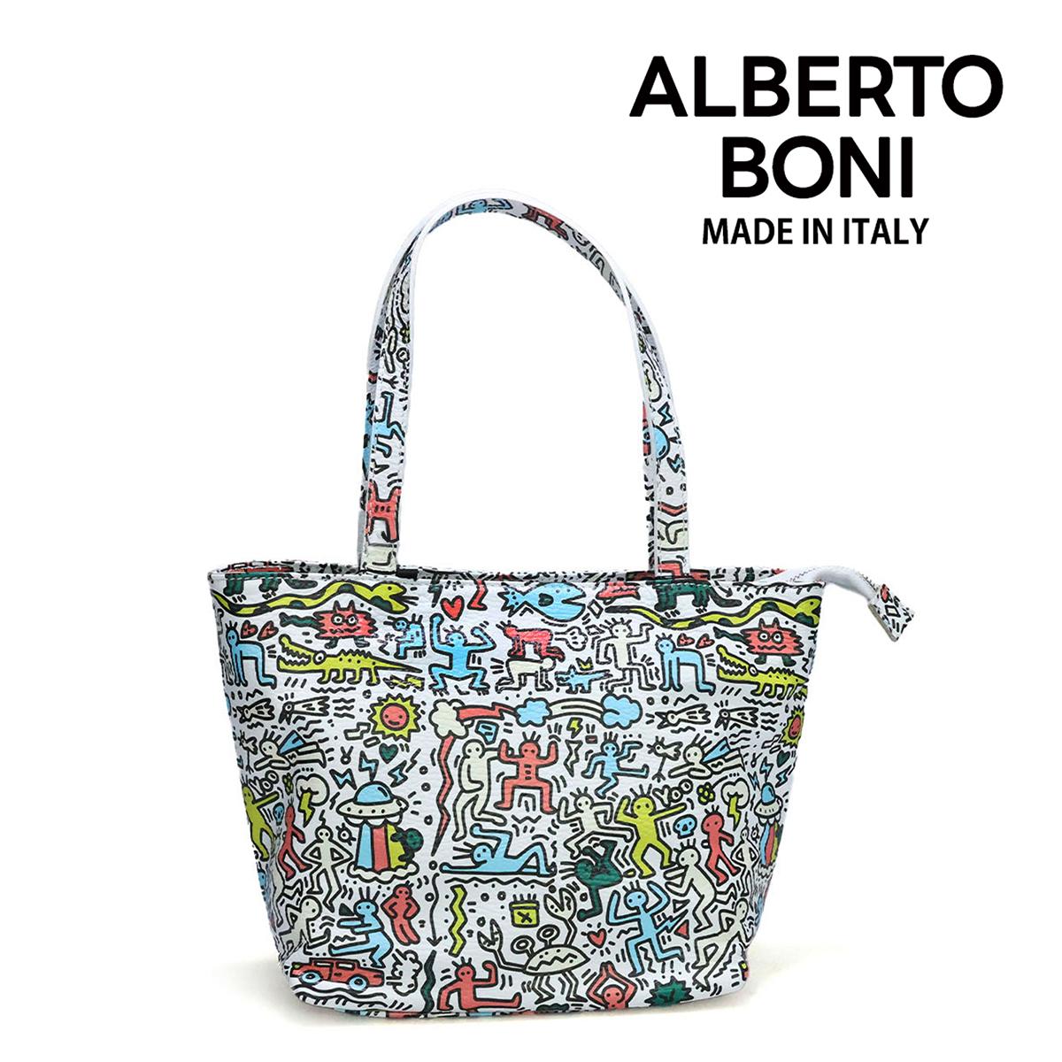 アルベルトボニー バッグ トートバッグ ベージュ ブラック ホワイト イタリア製 ALBERTO BONI alb-9931 3