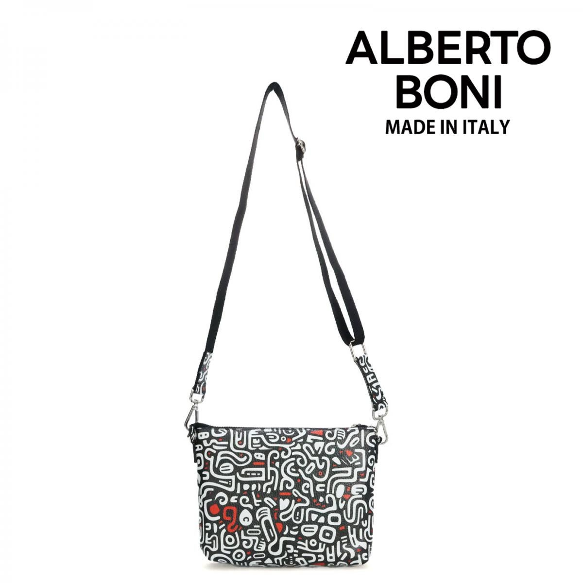 アルベルトボニー バッグ ショルダーバッグ ベージュ ブラック ホワイト イタリア製 ALBERTO BONI alb-9933 2
