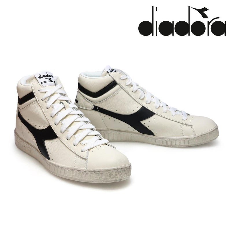 ディアドラ メンズ スニーカー ゲームLハイワックスド ホワイト/ブラック Diadora d501178300c0351 1