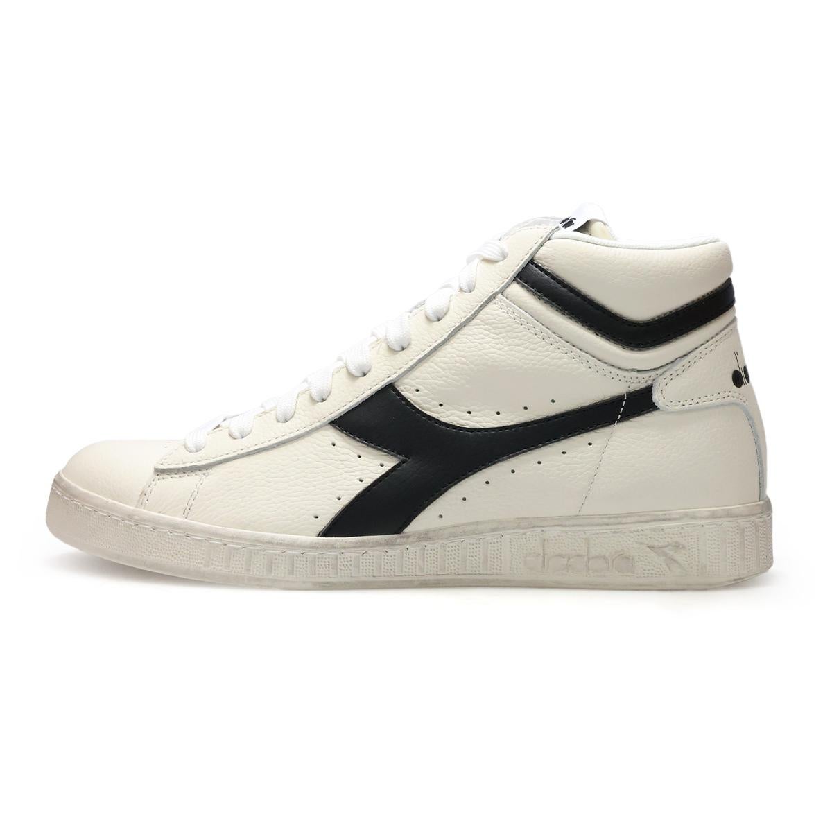ディアドラ メンズ スニーカー ゲームLハイワックスド ホワイト/ブラック Diadora d501178300c0351 2