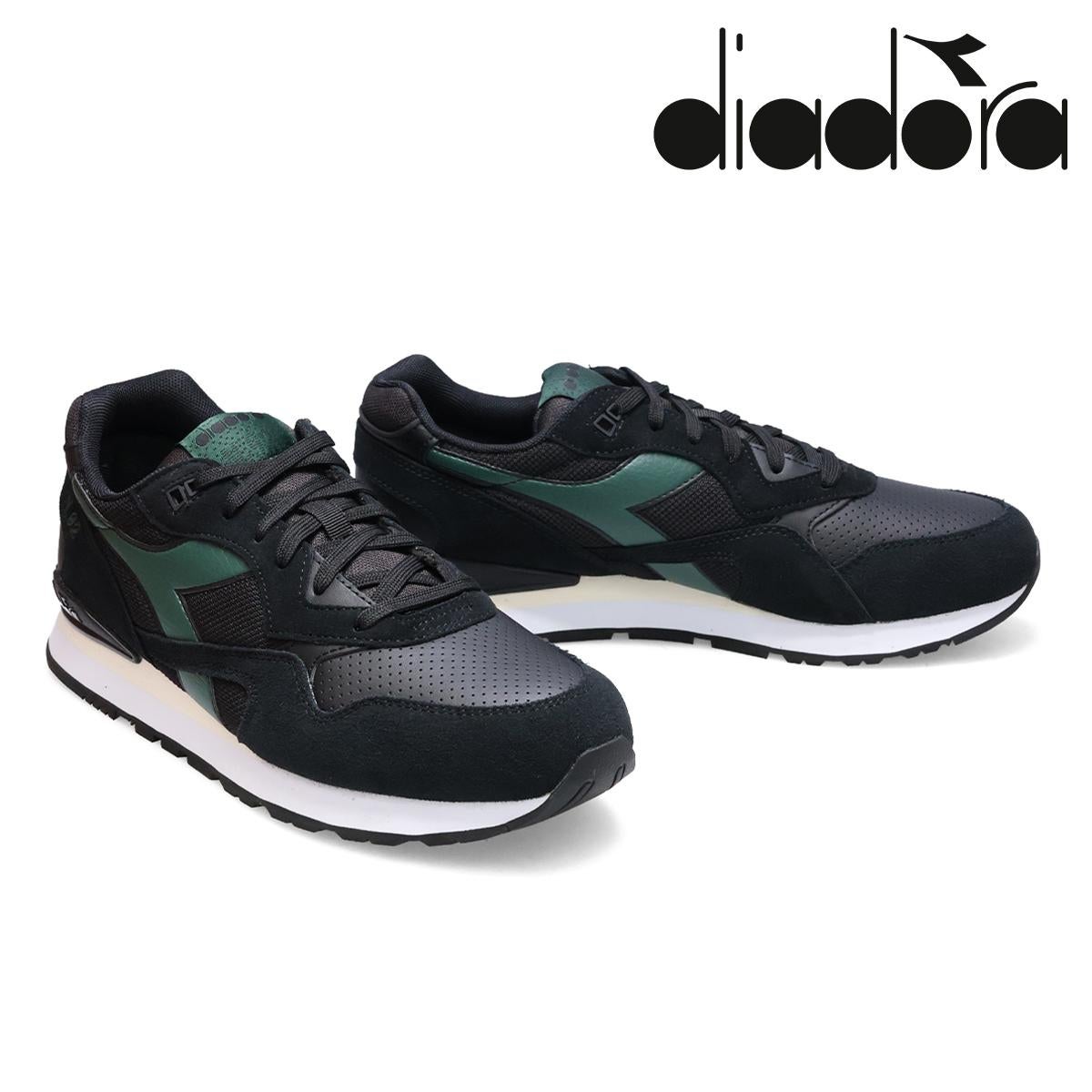 ディアドラ メンズ スニーカー N.92アドバンス ブラック/グリーン Diadora d501181441c9992 1