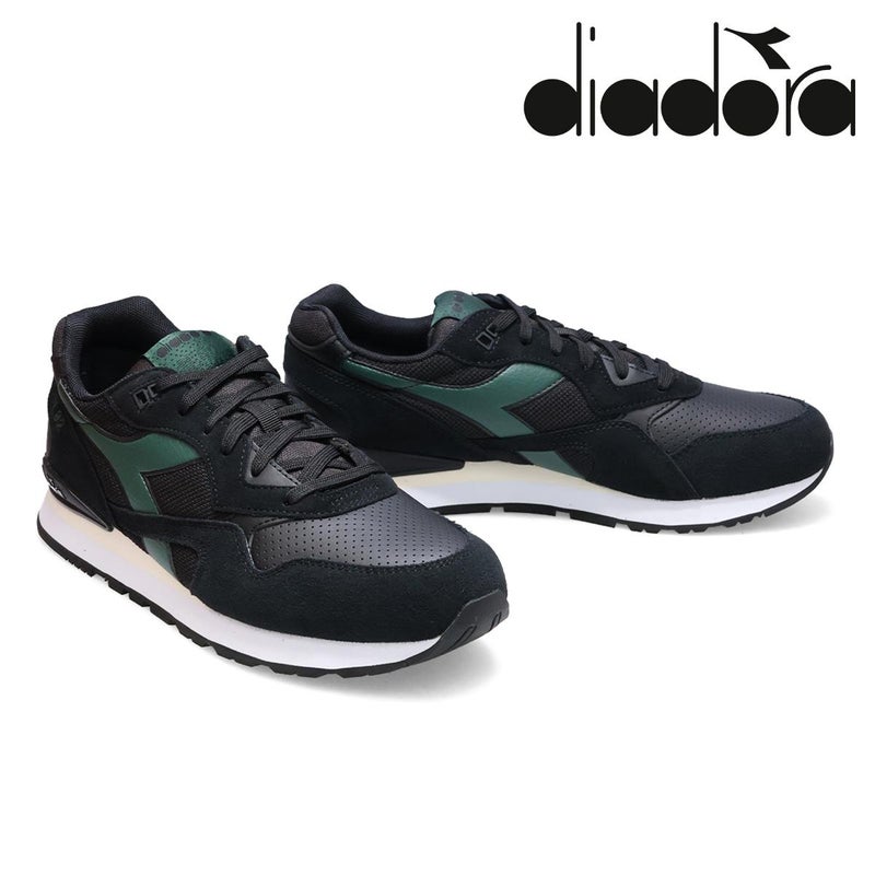 ディアドラ メンズ スニーカー N.92アドバンス ブラック/グリーン Diadora d501181441c9992 1