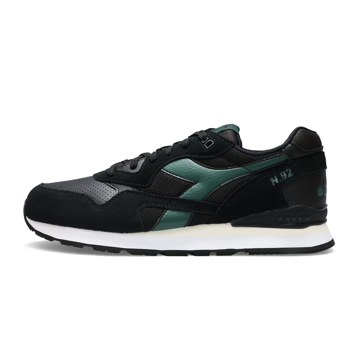 ディアドラ メンズ スニーカー N.92アドバンス ブラック/グリーン Diadora d501181441c9992 2