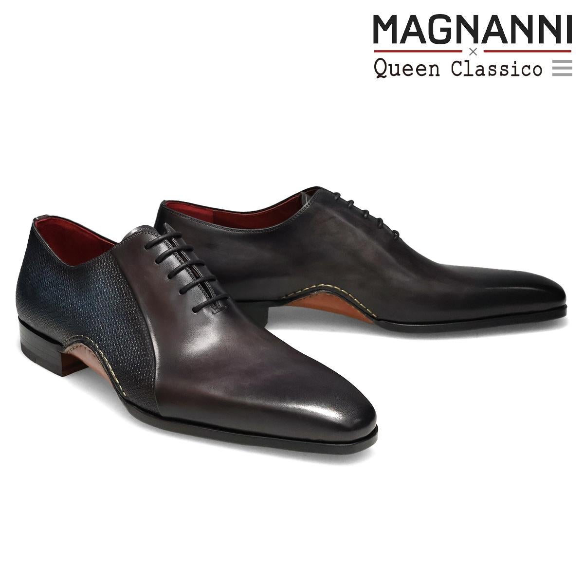 マグナーニ / MAGNANNI バイカラー ミクスドメディア プレーントゥ スペイン製 24807 【クインクラシコ別注モデル】　