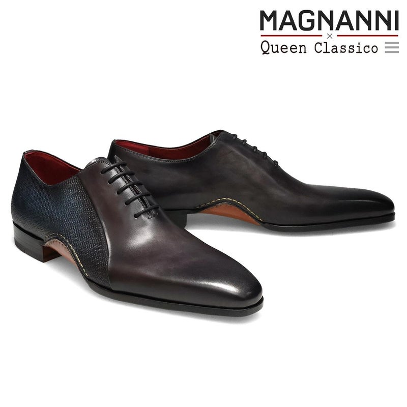 マグナーニ / MAGNANNI バイカラー ミクスドメディア プレーントゥ スペイン製 24807 【クインクラシコ別注モデル】　