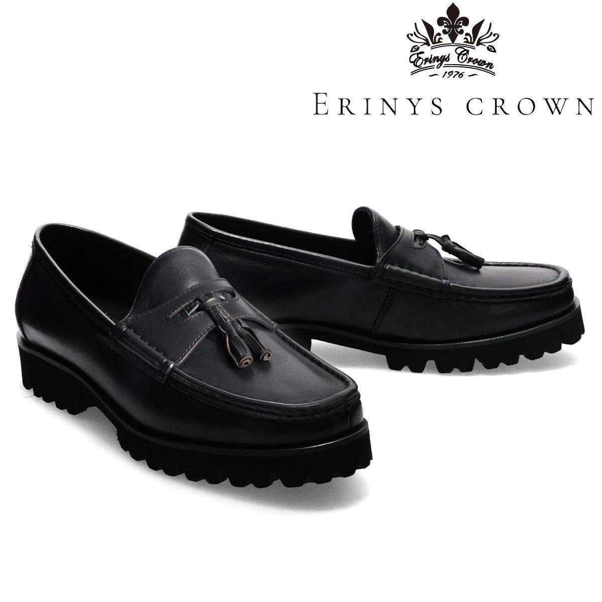エリニュスクラウン メンズ カジュアルシューズ 2Way 厚底ローファー ブラック ERINYS CROWN er-0363 1