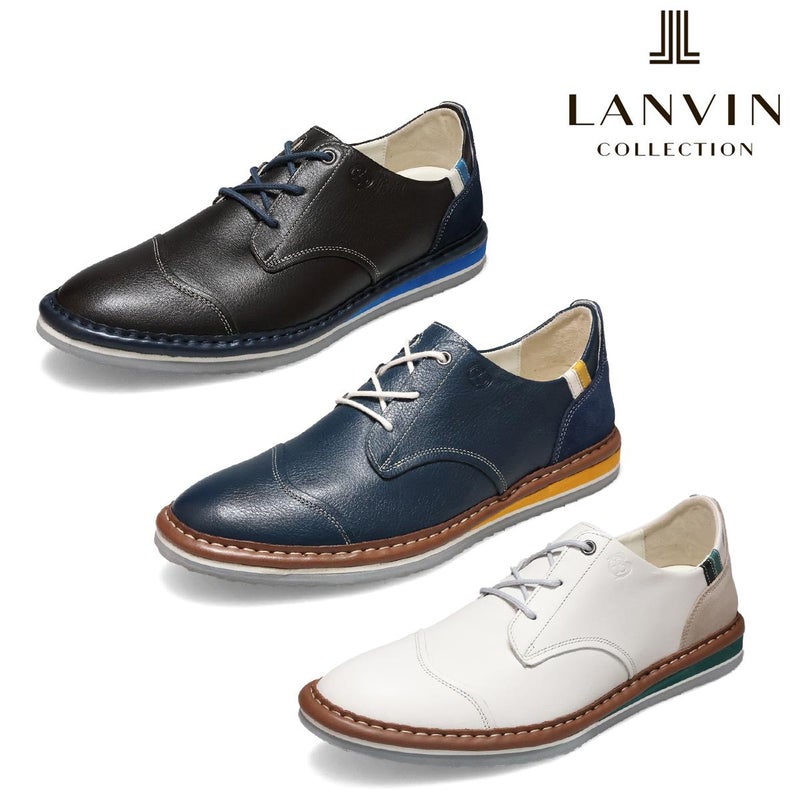 ランバン メンズ ドレスシューズ 外羽根シューズ ダークグレー ネイビー ホワイト LANVIN 86474 1