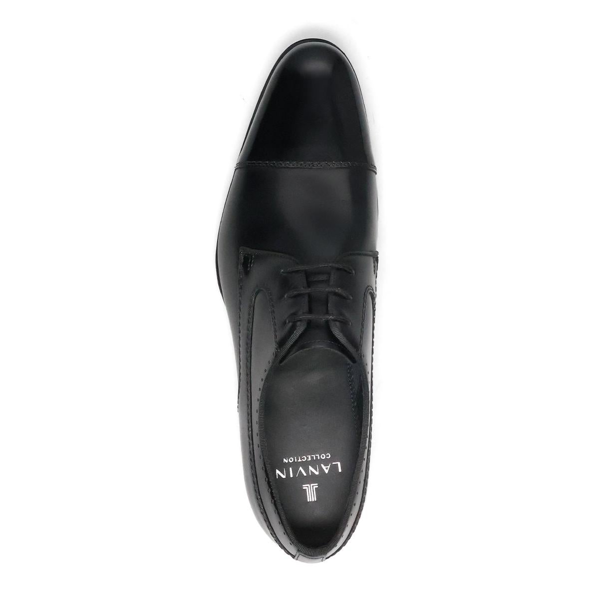 ランバン メンズ ドレスシューズ 外羽根ストレートチップ ブラック LANVIN 83502 8