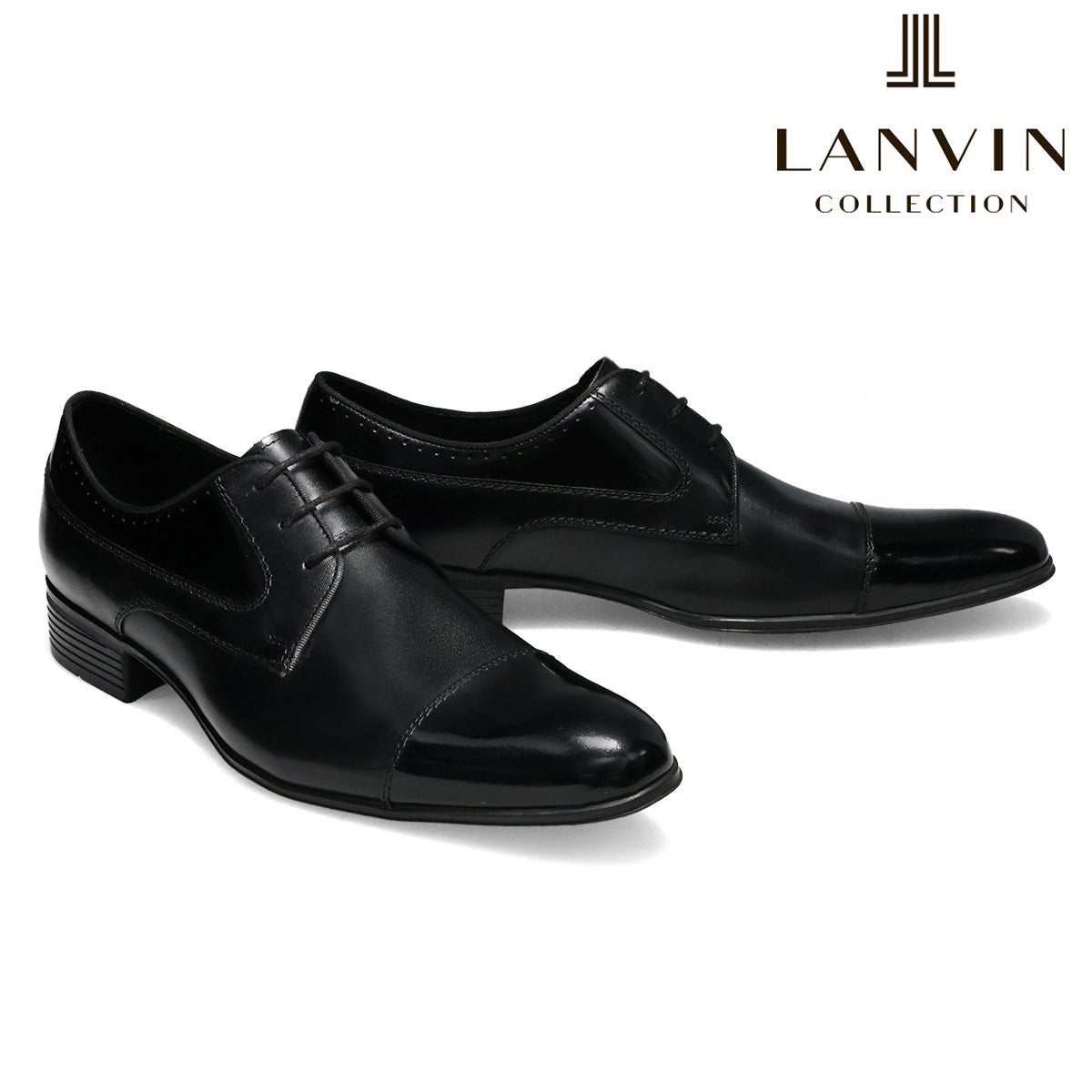 ランバン メンズ ドレスシューズ 外羽根ストレートチップ ブラック LANVIN 83502 13