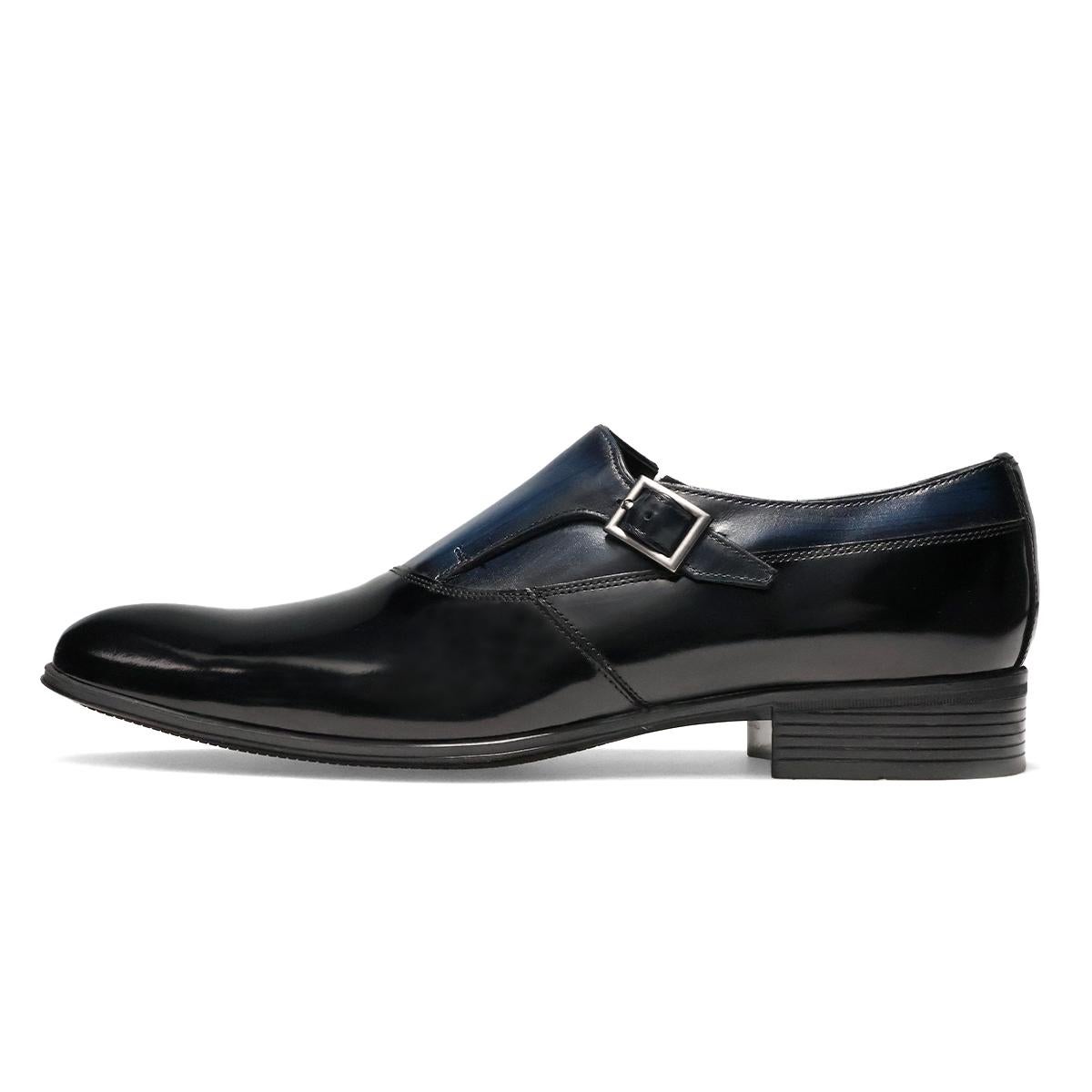 ランバン メンズ ドレスシューズ シングルモンク ブラック ネイビー LANVIN 83504 16