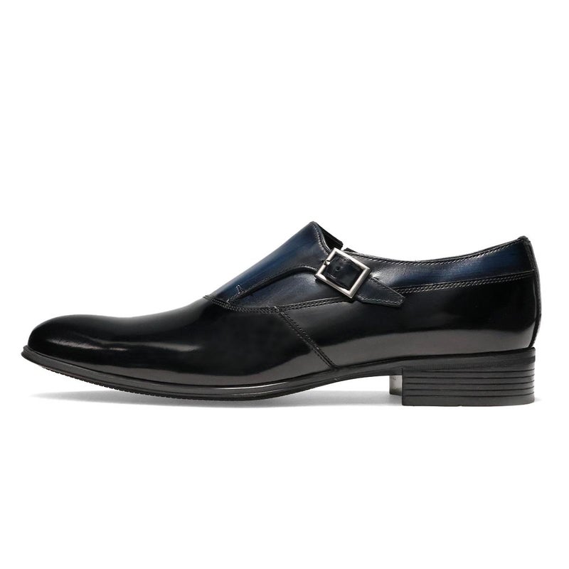 ランバン メンズ ドレスシューズ シングルモンク ブラック ネイビー LANVIN 83504 16