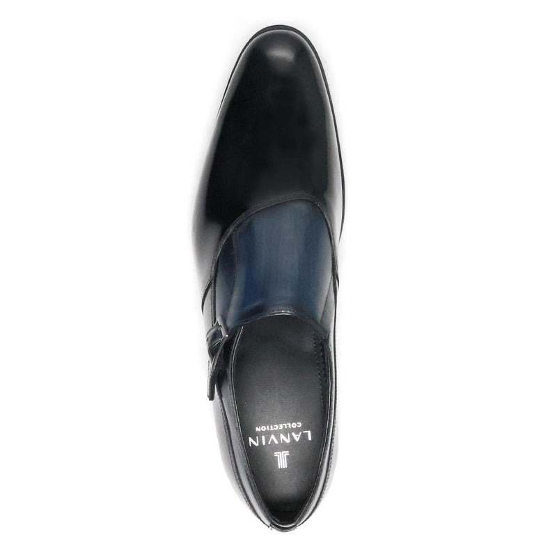 ランバン メンズ ドレスシューズ シングルモンク ブラック ネイビー LANVIN 83504 21