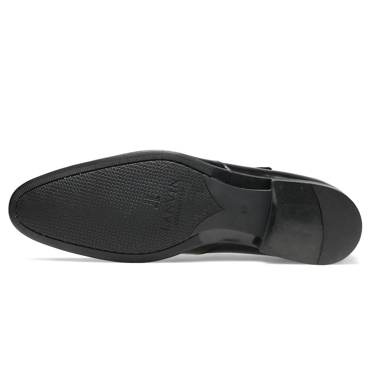 ランバン メンズ ドレスシューズ シングルモンク ブラック ネイビー LANVIN 83504 22