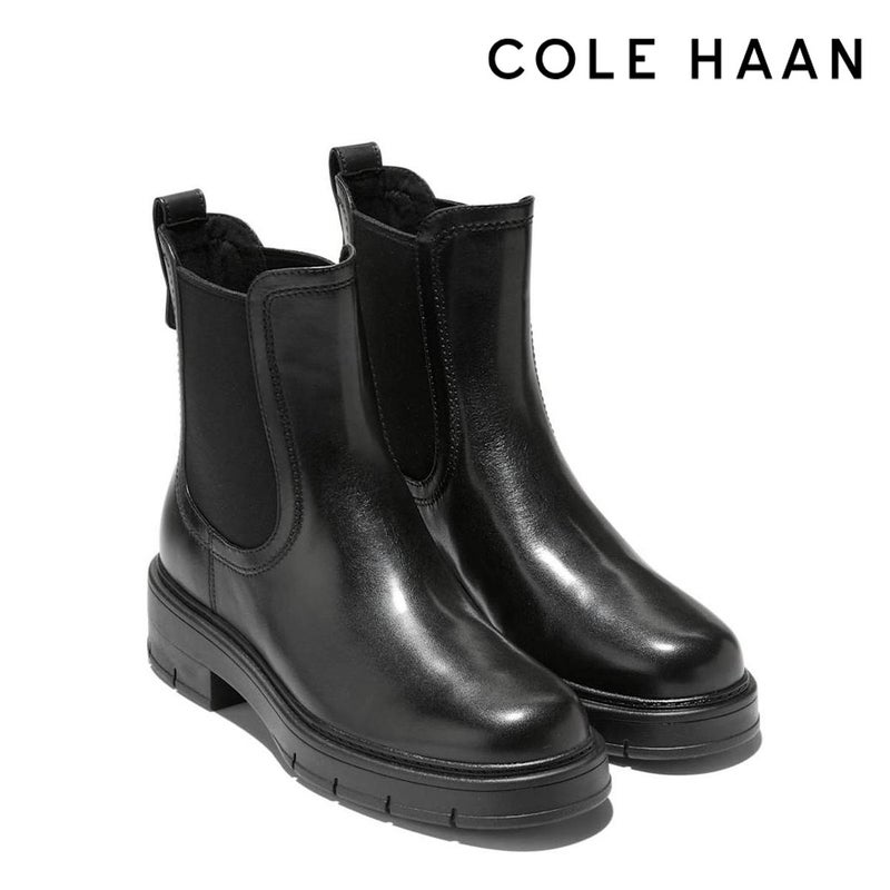 コールハーン レディース グランドフレックスフェネラチェルシーブーツ ウォータープルーフ ブラック COLE HAAN w37370 1