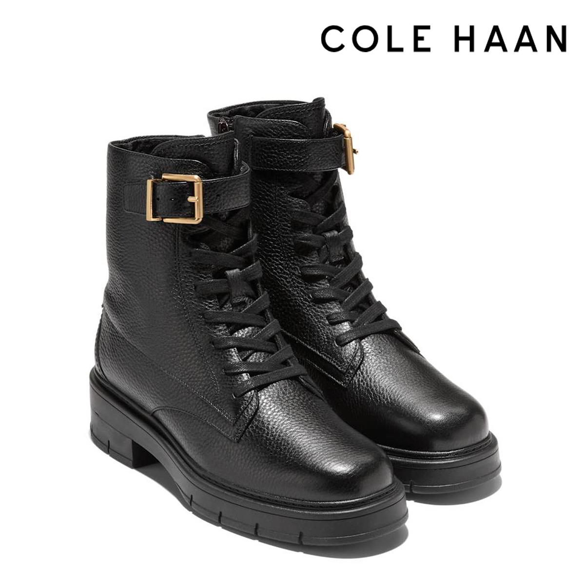 コールハーン レディース グランドフレックスフェネラレースアップブーティ ウォータープルーフ ブラック COLE HAAN w37374 1