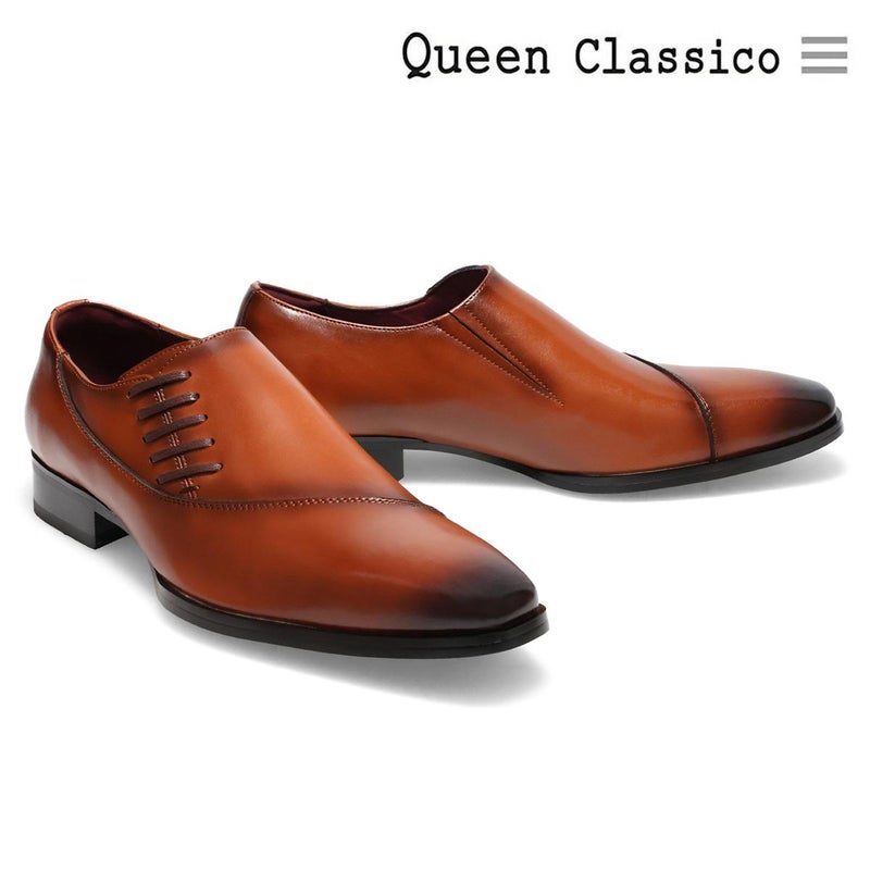 クインクラシコ メンズ ドレスシューズ サイドレース ブラック ブラウン QueenClassico 5009-8r 3