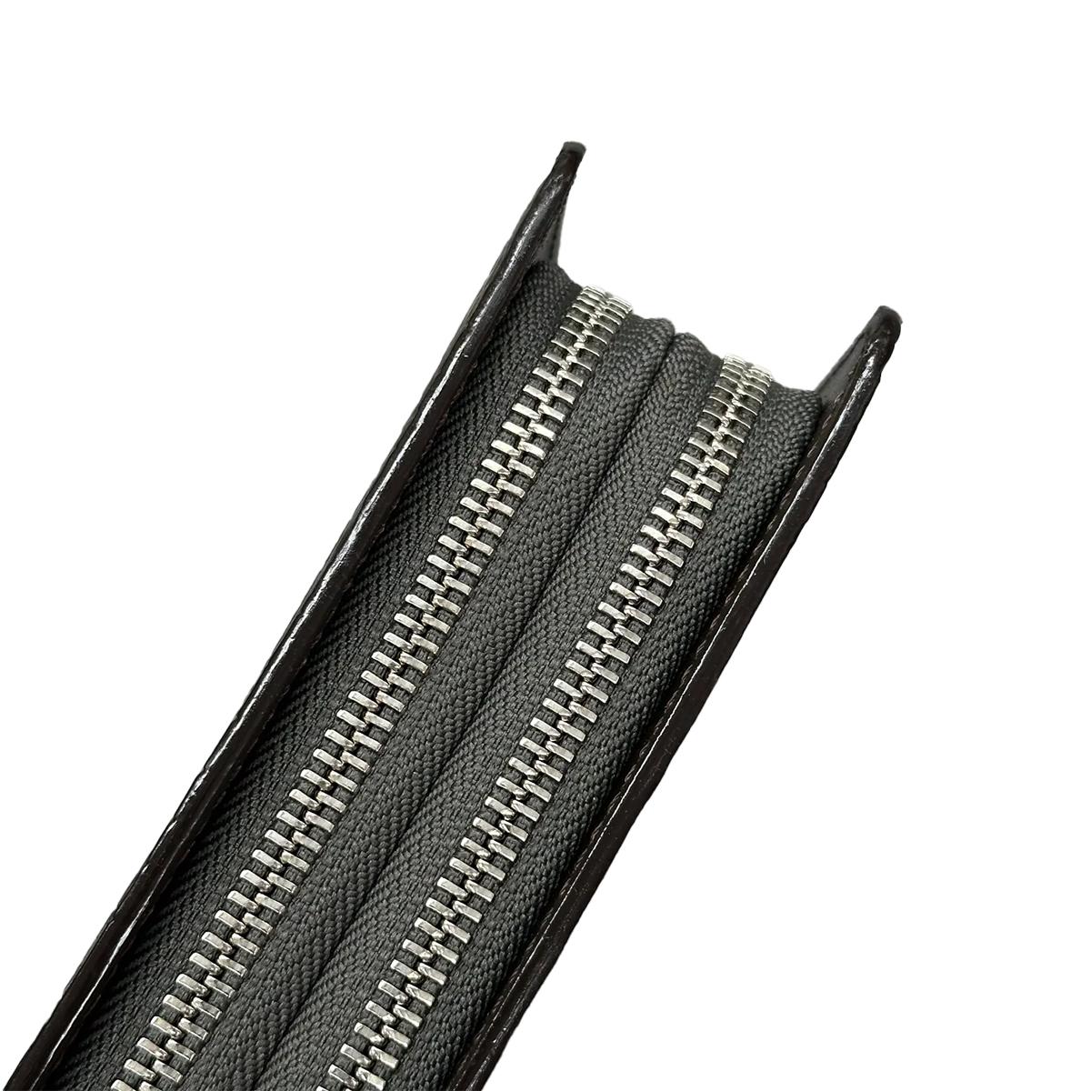 レザック クロコダイル ダブルファスナー長財布 グレー 国産(日本製) LE'SAC 8217　6