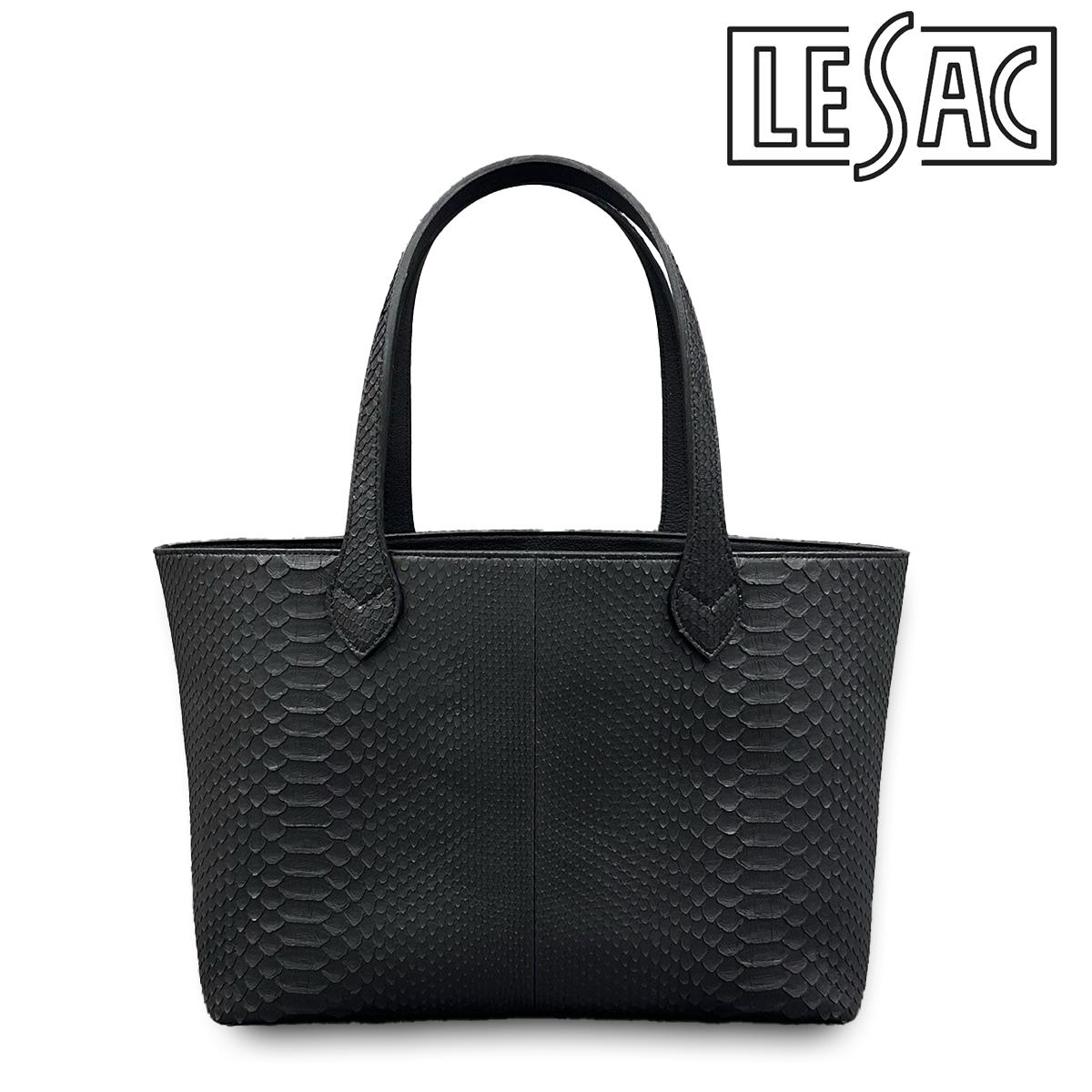 レザック パイソン トートバッグ ブラック 国産(日本製) LE'SAC garbap　